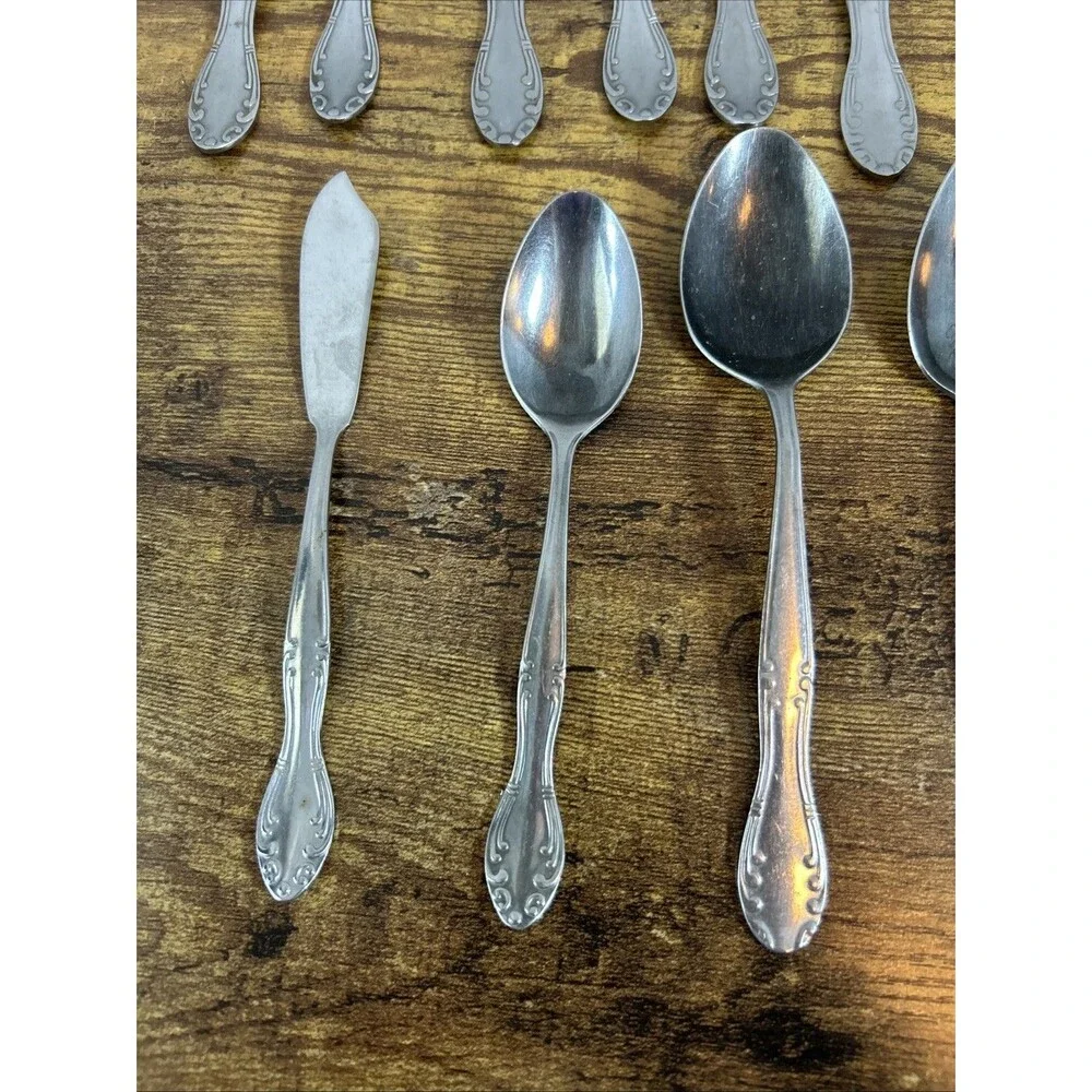 Hampton Hall Carolyn Stainless Flatware Mixed Lot 23 Pc Replacement Set Vintage